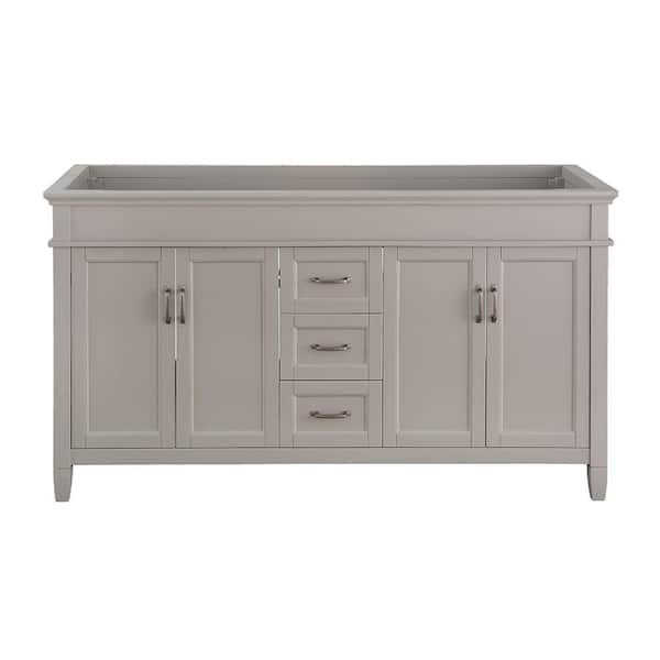 Home Decorators Collection Ashburn 60 in. W x 21.75 in. D Vanity Cabinet in Grey