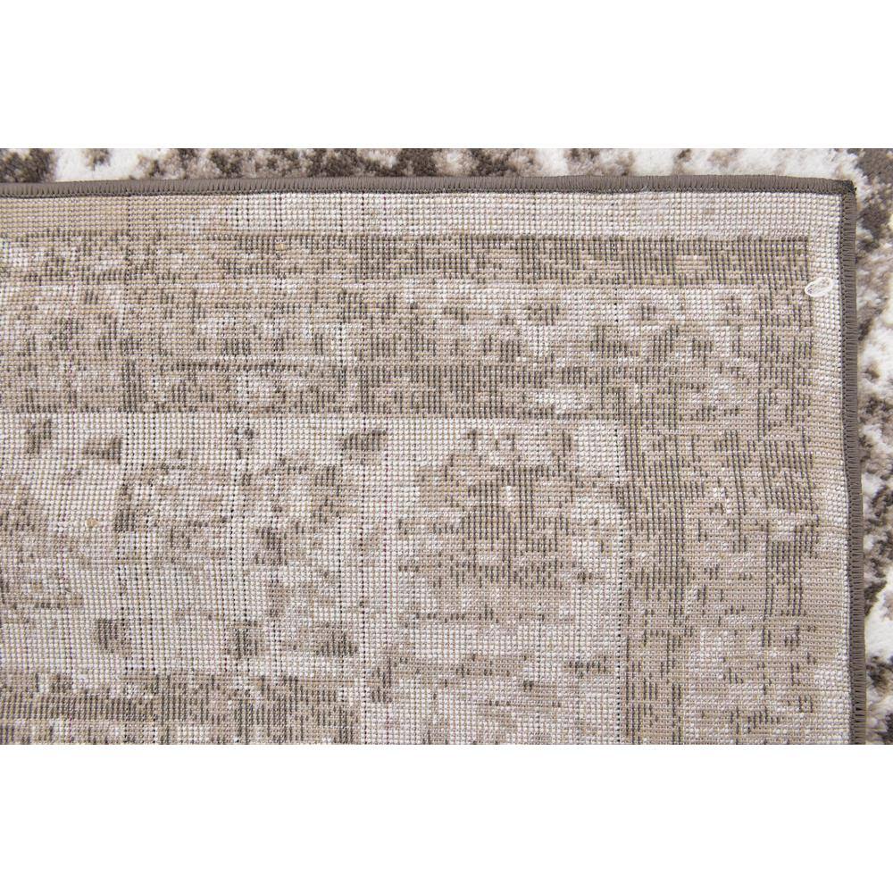Reversible Easy-Care Dark and Light Brown Synthetic Area Rug
