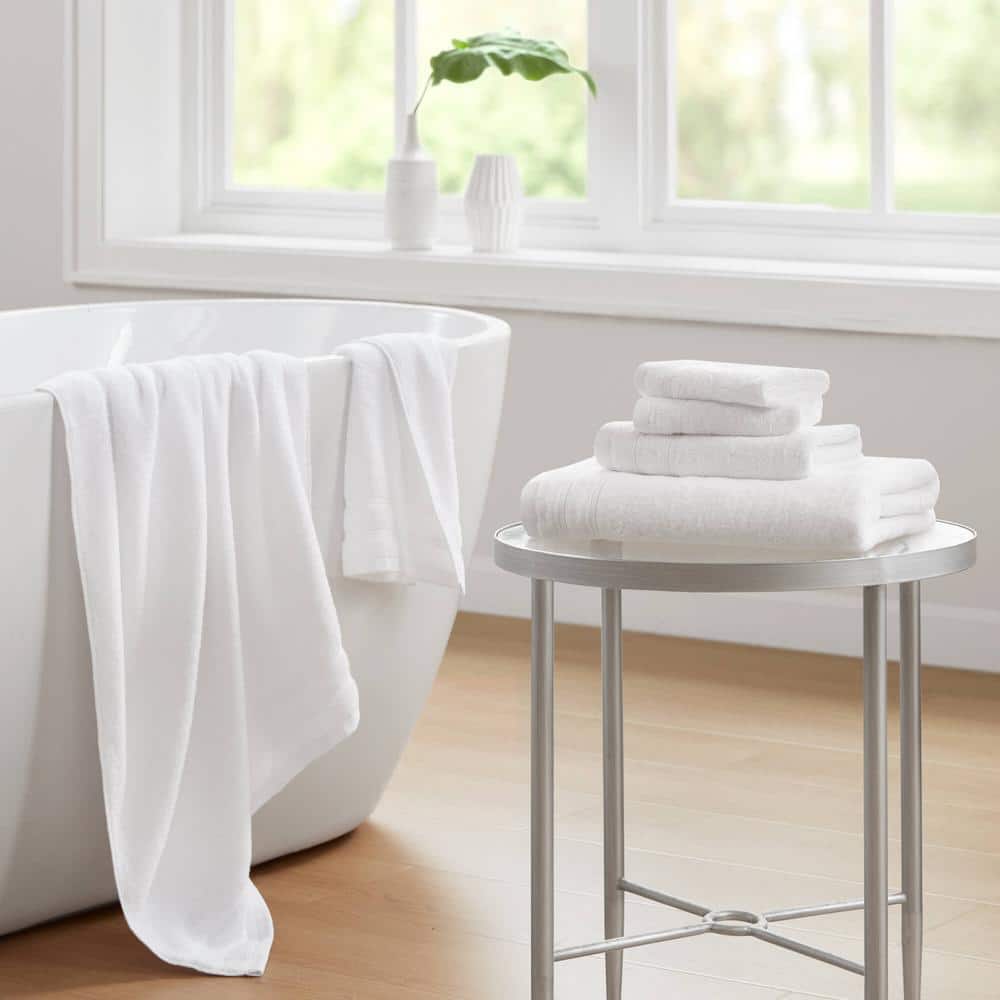 400-GSM Essential Bundle 6-Piece White Cotton Bath Towel Set price history on PriceWatchPro