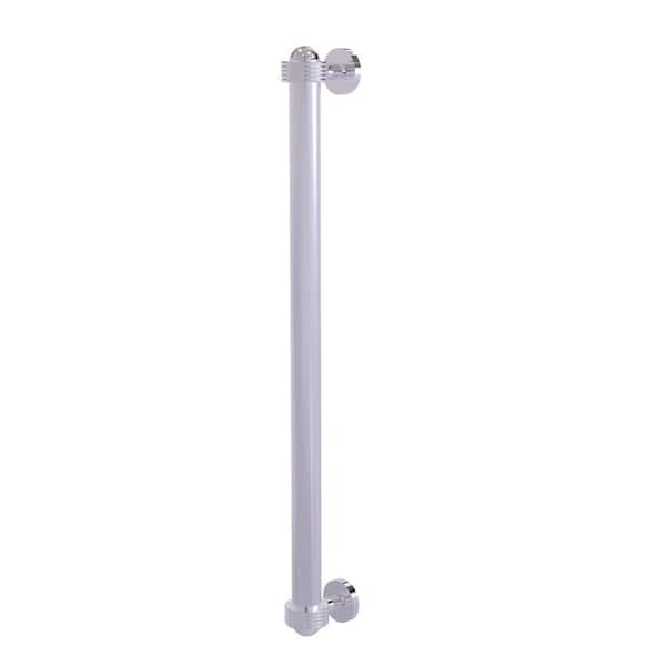 Allied Brass 18 in. Center-to-Center Refrigerator Pull with Groovy Aents in Polished Chrome