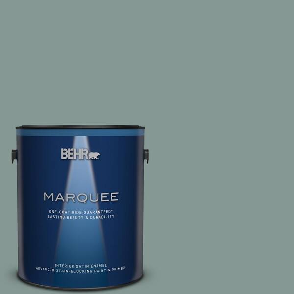 BEHR MARQUEE 1 gal. #T18-15 In The Moment Satin Enamel Interior Paint & Primer