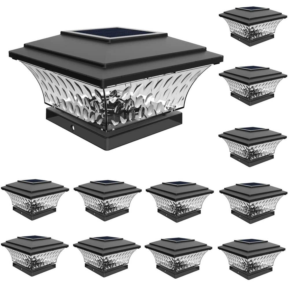 Outdoor Two Light Modes Solar Post Cap Lights Suitable for 4x4 Wooden Posts, Black (12-Pack) price history on PriceWatchPro
