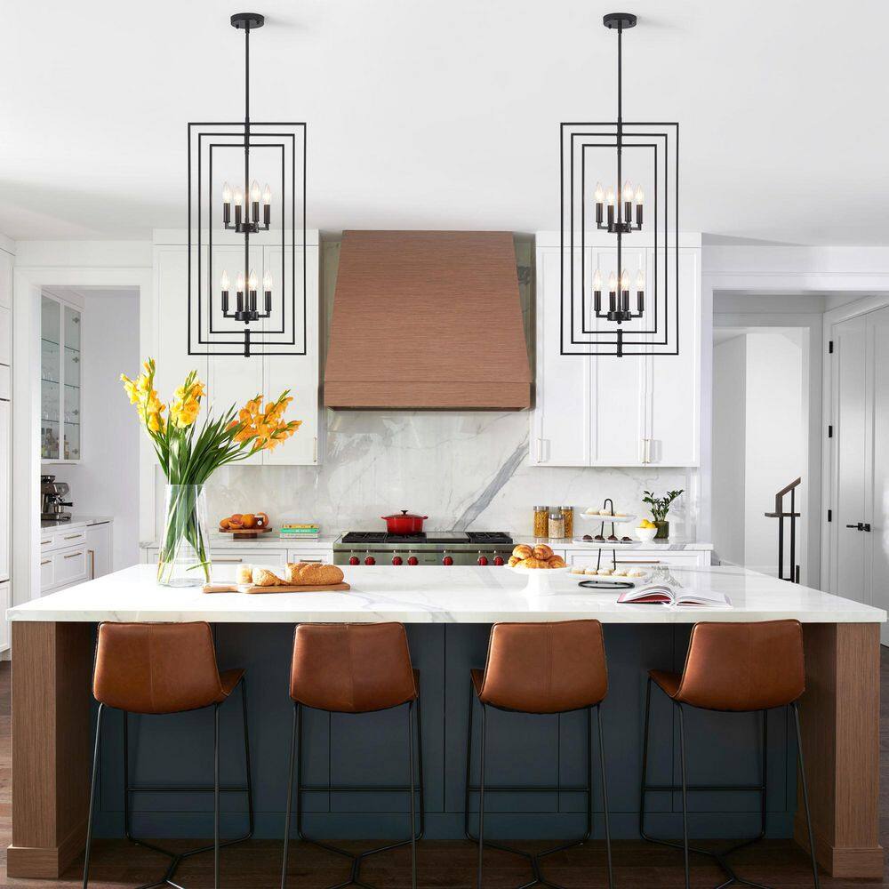 8-Light Black Candle Chandelier, Two Tiers Adjustable Hanging Length Farmhouse Chandelier price history on PriceWatchPro