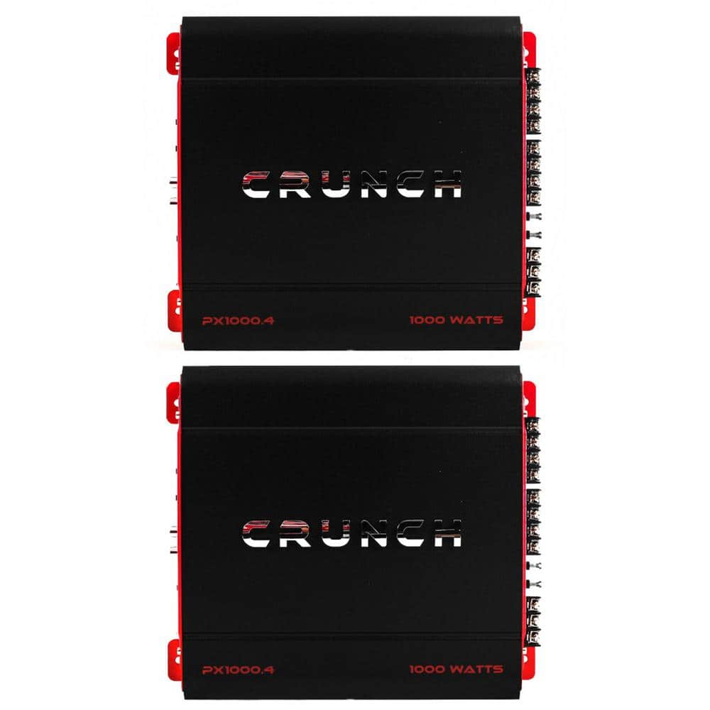 Crunch 4Channel 1000Watt Amp A/B Class Car Stereo Amplifier (2Pack