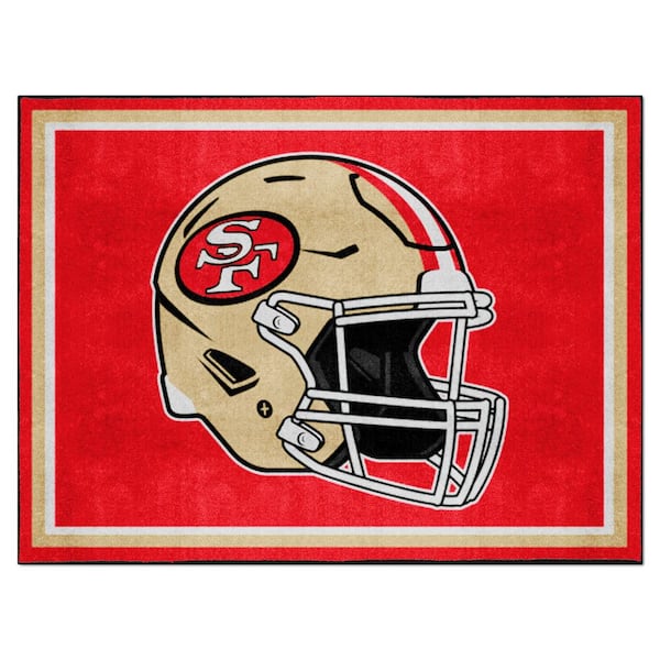 FANMATS San Francisco 49ers Red 8 ft. x 10 ft. Plush Area Rug