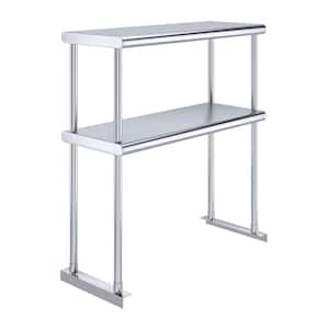 12 in. x 30 in. Stainless Steel Double OverShelf for Kitchen Utility Table : 2-Tier Overshelf