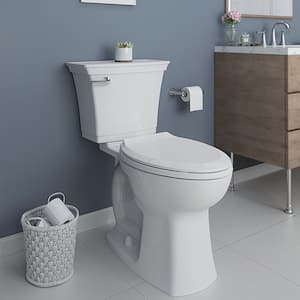 Rumson 2-Piece 1.28 GPF Single Flush Elongated Toilet in White Seat is Included