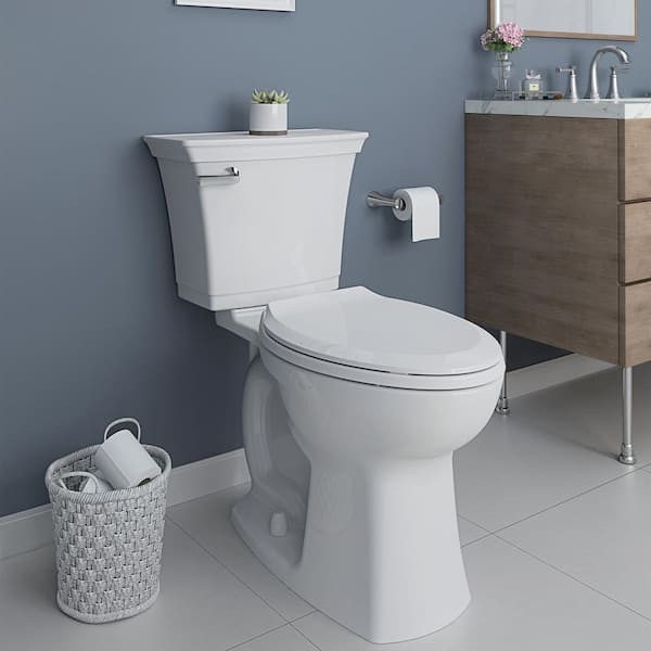 Rumson 2-Piece 1.28 GPF Single Flush Elongated Toilet in White Seat is Included
