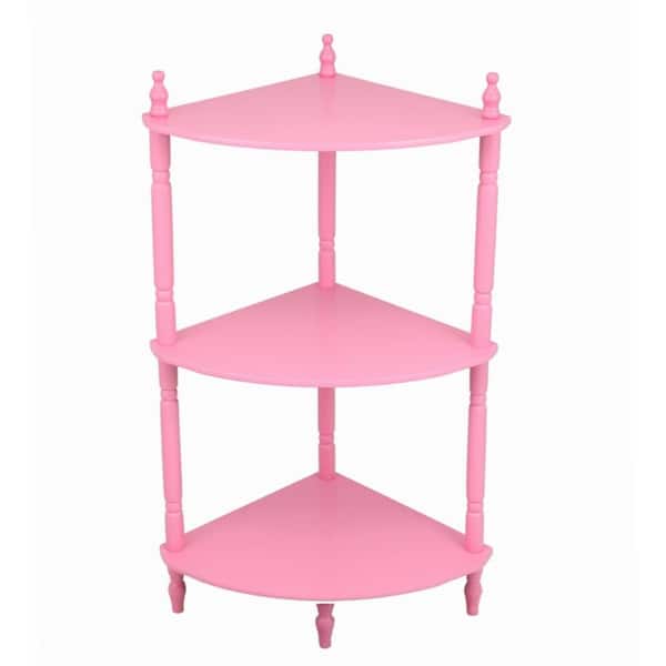 Homecraft Furniture 3-Shelf Pink Kid's Bookshelf