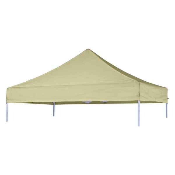 Terracemaster USA Pop Up Replacement 8 ft. x 8 ft. Canopy Tent Top Cover, Instant Ez Canopy Top Cover (beige)