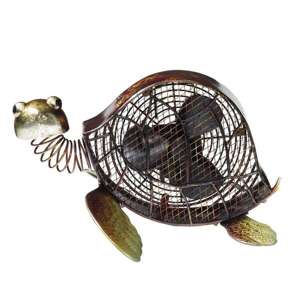 Deco Breeze 7 in. Figurine Fan-Sea Turtle