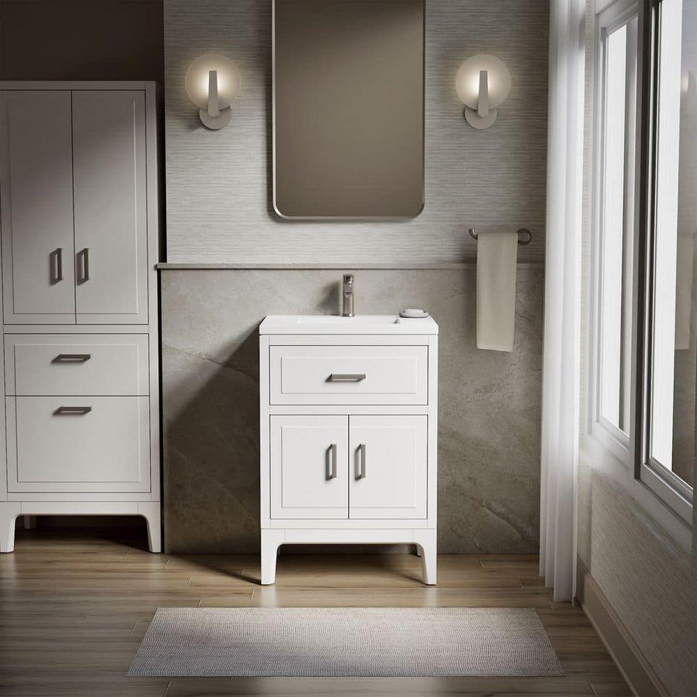 KOHLER Seer 24 in. Single Sink Freestanding White Bath