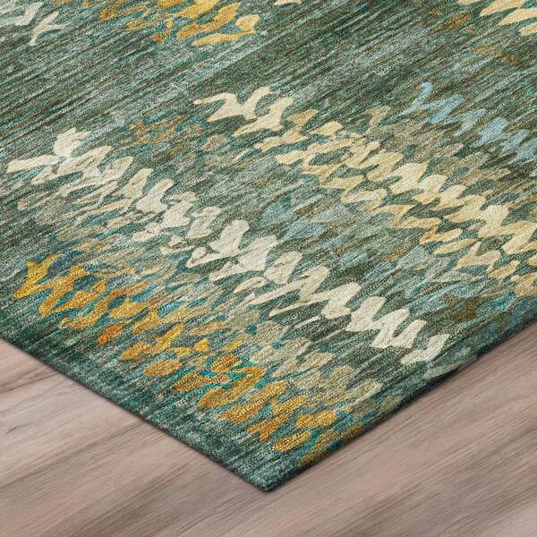 Chantille Machine Washable Indoor/Outdoor Abstract ACN2892 Aloe 3 ft. x 4 ft. Area Rug