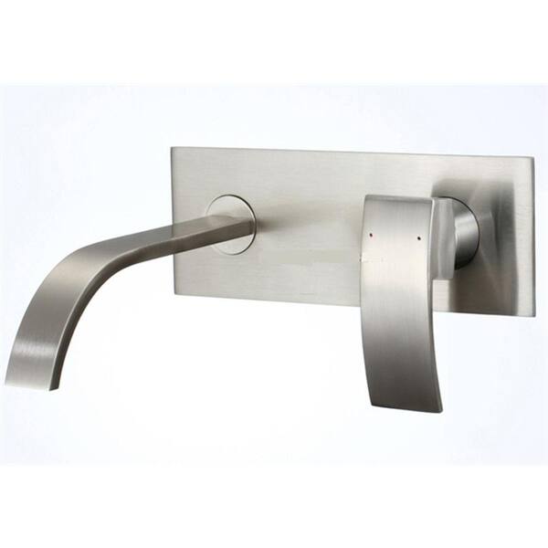 Kokols 1-Handle Wall Mount Bathroom Faucet in Brushed Nickel