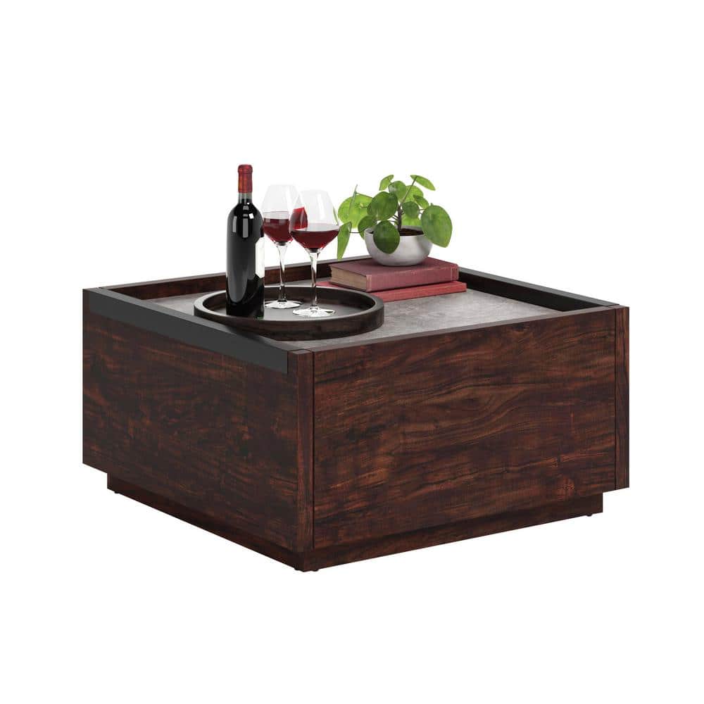 Manhattan Gate Square Rich Walnut Coffee Table with Storage