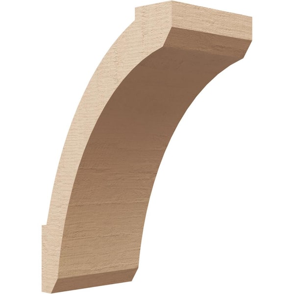 Ekena Millwork 5 in. x 12 in. x 8 in. Lafayette Rough Cedar Woodgrain Timberthane Polyurethane Knee Brace, Primed