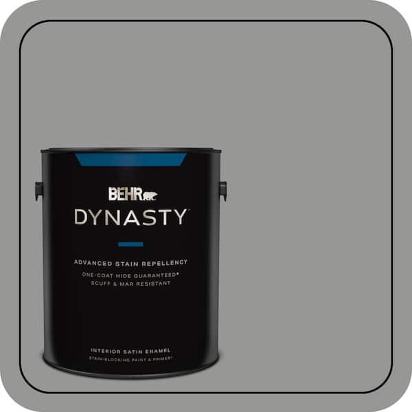 BEHR DYNASTY 1 gal. #PPU24-19 Shark Fin Satin Enamel Interior Stain-Blocking Paint and Primer