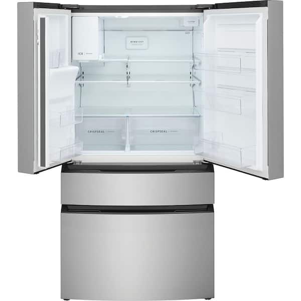 36 in. 26 cu. ft. Standard-Depth 4-Door French Door Refrigerator in Fingerprint-Resistant Stainless Steel Look
