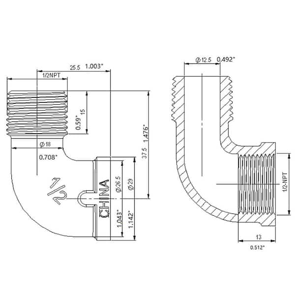 1/2 in. MIP x 1/2 in. FIP 90-Degree Brass Street Elbow Fitting