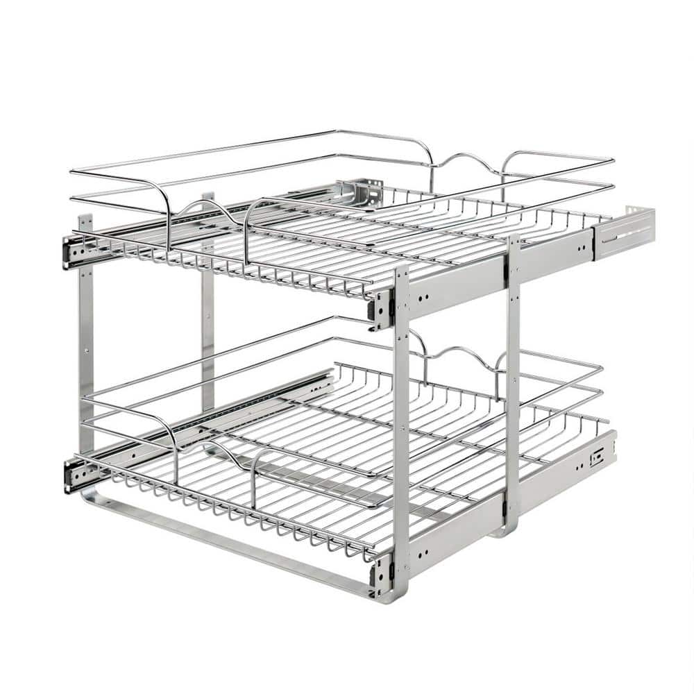 Rev-A-Shelf 33-in W x 24.44-in H 2-Tier Cabinet-mount Metal
