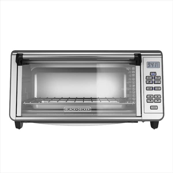 BLACK+DECKER TO3250XSB 8-Slice Extra Wide Convection Countertop Toaster  Oven, Includes Bake Pan, Broil Rack & Toasting Rack, Stainless Steel/Black