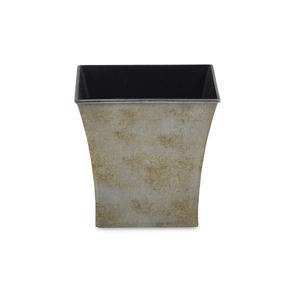 7.25 in. x 7 in. Gray Indoor/Outdoor Plastic Decorative Pots