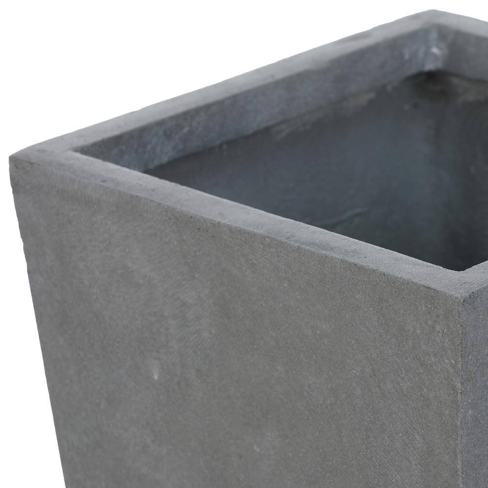 Light Gray Magnesium Oxide 27.5" Tall Tapered Planter