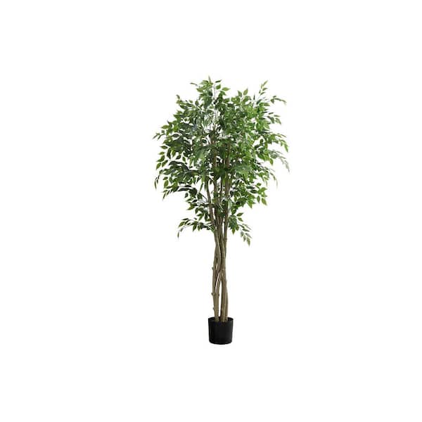 6.54 ft. Artificial Ficus Tree in Pot