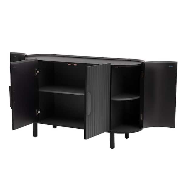 Unbranded 47.8 in. W x 16.5 in. D x 30 in. H Bathroom Brown Linen Cabinet