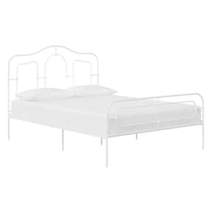 Primrose White Metal Queen Size Bed Frame