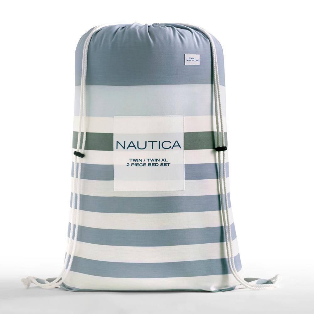 Full/Queen Nautical Cotton Striped Duvet Cover Set