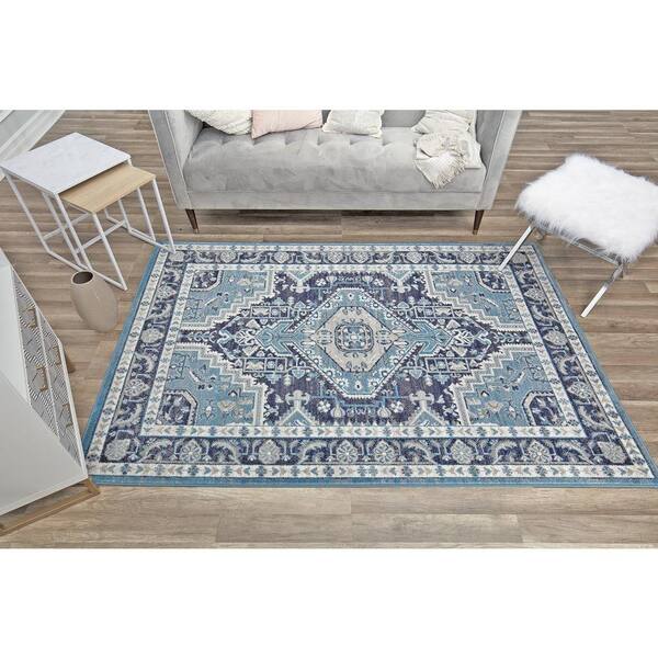 Rugs America Hailey 5 x 7 Winter Melon Indoor Abstract Vintage