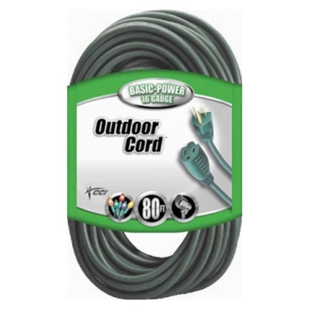 Southwire 80 ft. 16/3 SJTW Outdoor Light-Duty Extension Cord 23538805 - The  Home Depot
