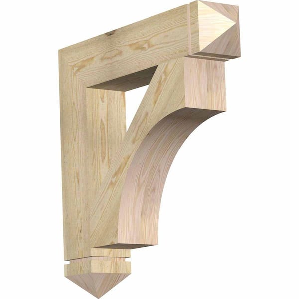 Ekena Millwork 6 in. x 32 in. x 32 in. Douglas Fir Westlake Arts and Crafts Rough Sawn Bracket