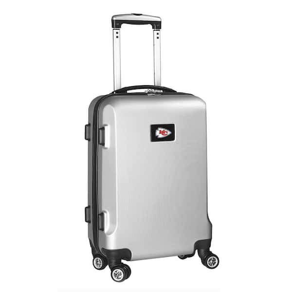 Denco NFL Kansas City Chiefs Silver 21 in. Carry-On Hardcase Spinner Suitcase