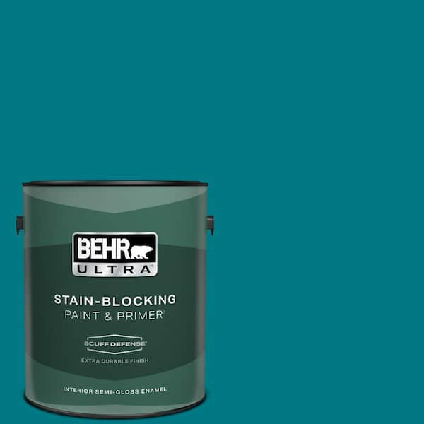 BEHR ULTRA 1 gal. #S-G-510 Beach Towel Extra Durable Semi-Gloss Enamel Interior Paint & Primer