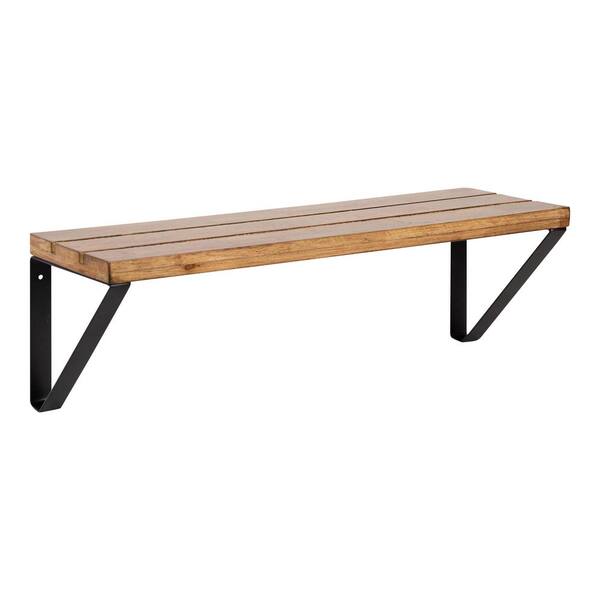 Kate And Laurel Samuels 8 00 In X 23 50 In Rustic Brown Wood Floating 