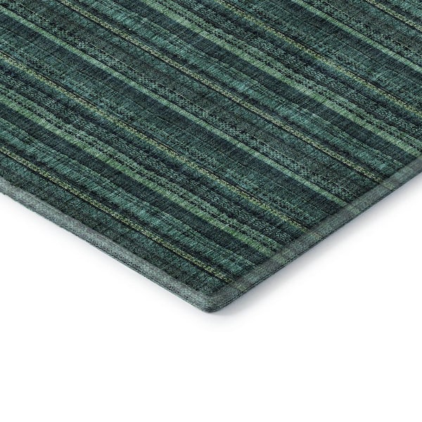 Mayfield Premium Machine Washable Abstract AMF982 Teal 1 ft. 8 in. x 2 ft. 6 in. Area Rug