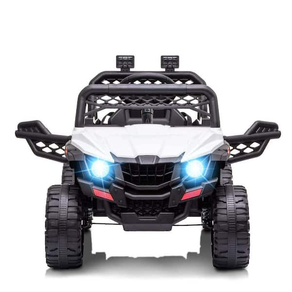 Garvee 12-Volt Ride on Car for Kids, Ride on Toys with Parental Remote Control, Seat Belt, Led Lights and Music, White