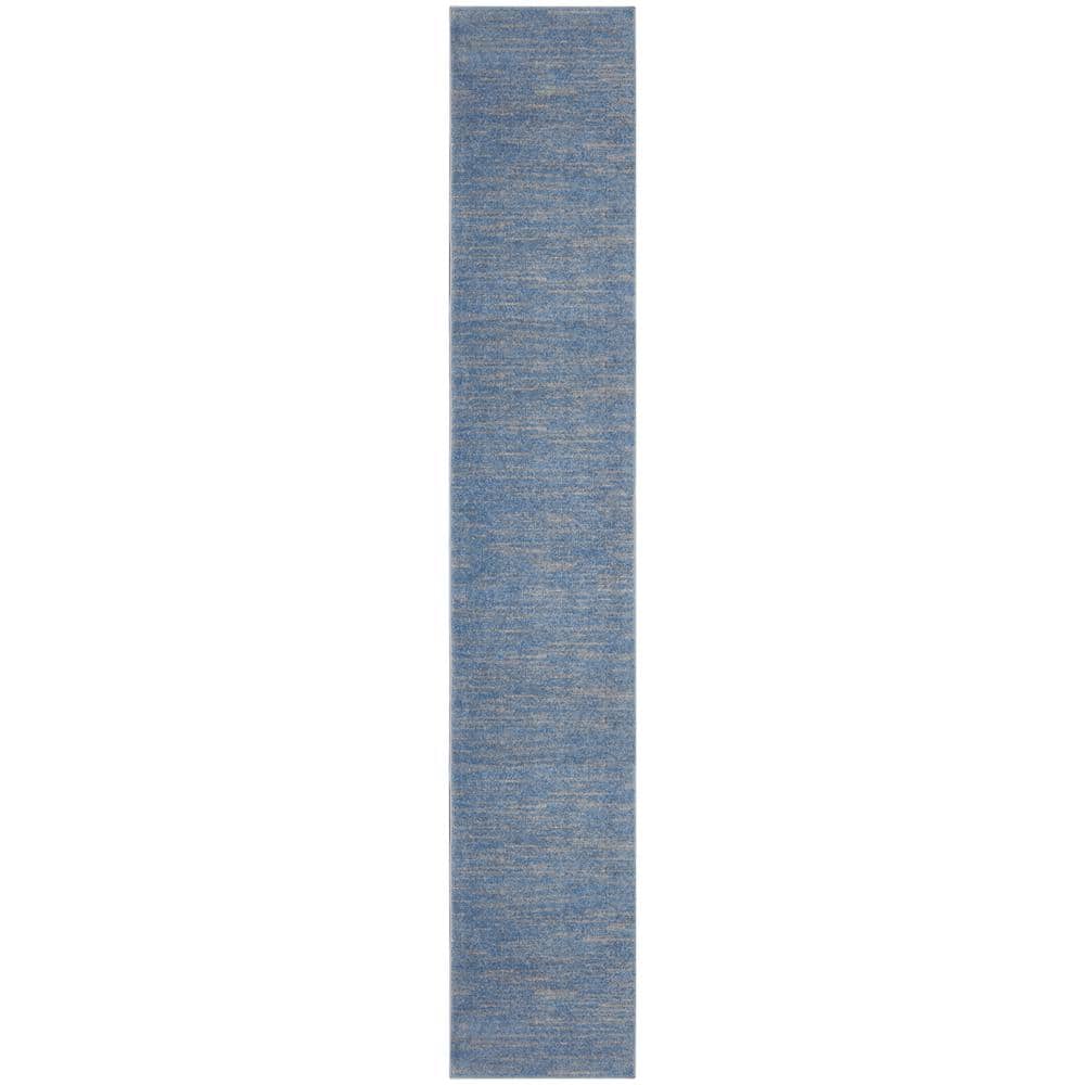 Essentials 2 ft. x 16 ft. Blue/Grey Solid Contemporary Kitchen Runner Indoor/Outdoor Area Rug price history on PriceWatchPro