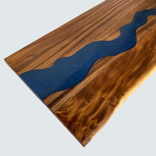 96 x 48 Epoxy Resin Table Top Stunning Live Edge Design for Dining &  Office