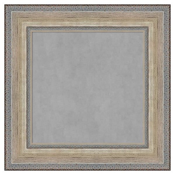 Amanti Art Fleur Silver 17 in. x 17 in Framed Magnetic Board