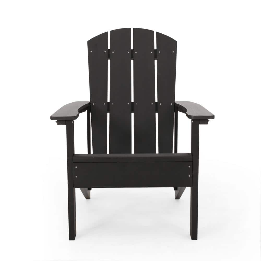Tidoin Outdoor Classic Black Wood Adirondack Chair BaiYDW10443 The