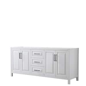 Daria 78.75 in. W x 21.5 in. D x 35 in. H Double Bath Vanity Cabinet without Top in White