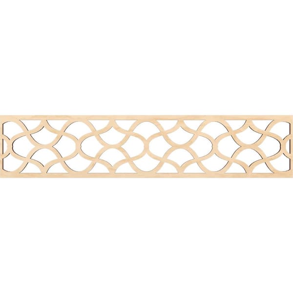 Ekena Millwork Resort Fretwork 0.375 in. D x 46.75 in. W x 10 in. L Birch Wood Panel Moulding