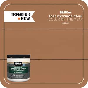 8 oz. #SC-146 Cedar Solid Color Waterproofing Exterior Wood Stain and Sealer Sample