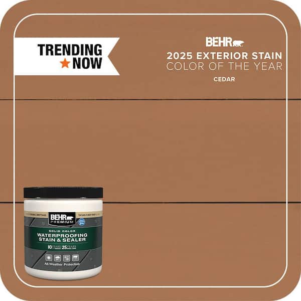 8 oz. #SC-146 Cedar Solid Color Waterproofing Exterior Wood Stain and Sealer Sample