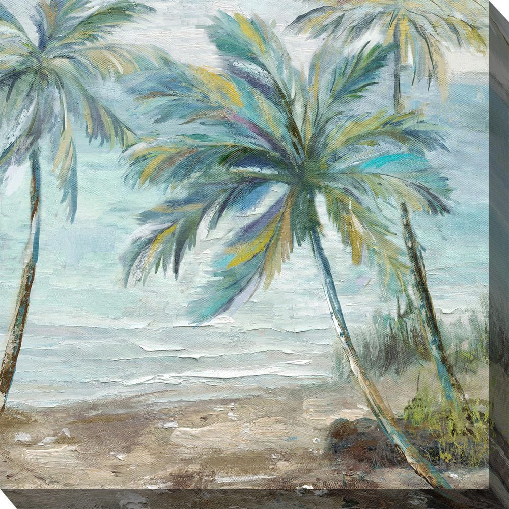 West of the Wind Coastal Palm No2 Outdoor Art 24 in. x 24 in. 80427-24 ...