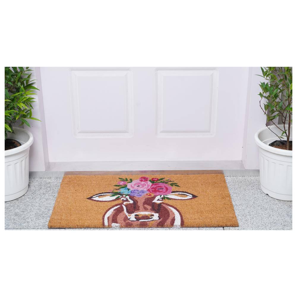 Sassy Cow Coir Outdoor Doormat 29"L x 17"W with Vinyl Back