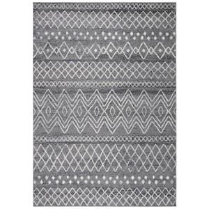 Madison Charcoal/Ivory 9 ft. x 12 ft. Geometric Area Rug